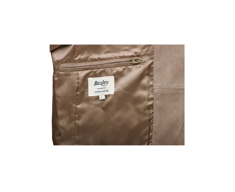 Blouson cuir homme Camel Foncé - EDRIK