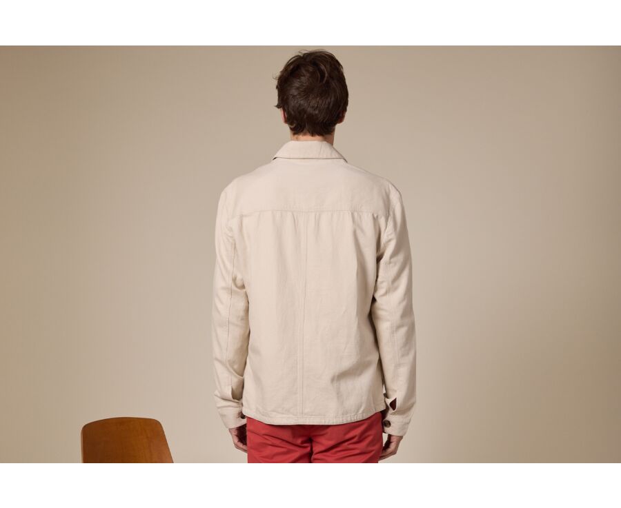 Veste de peintre coton/lin Ficelle - FAUSTINIEN