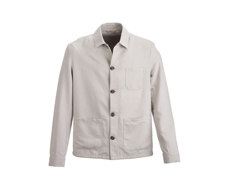 Veste de peintre coton/lin Ficelle - FAUSTINIEN