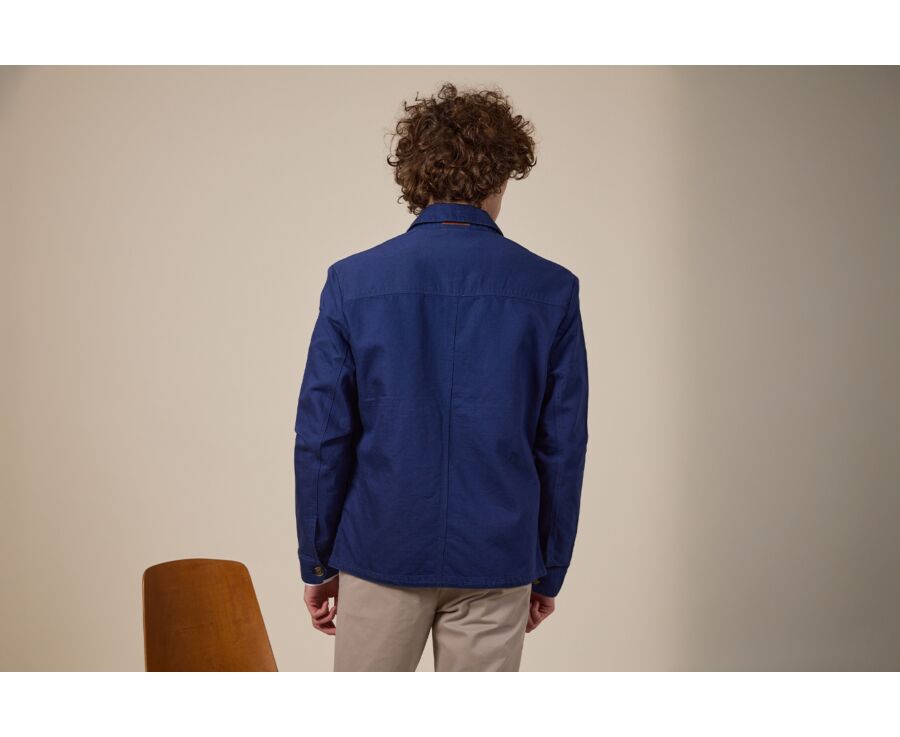 Veste de peintre coton/lin Indigo - FAUSTINIEN