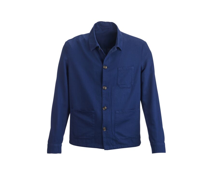 Veste de peintre coton/lin Indigo - FAUSTINIEN