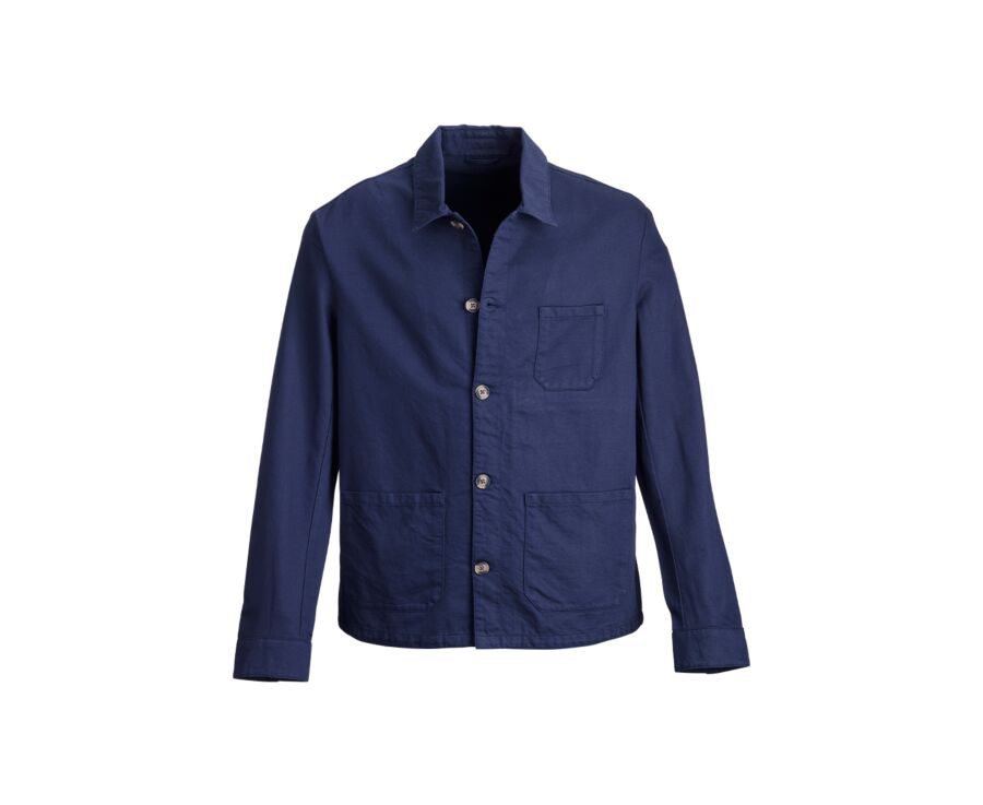 Veste de peintre coton/lin Bleu Navy - FAUSTINIEN