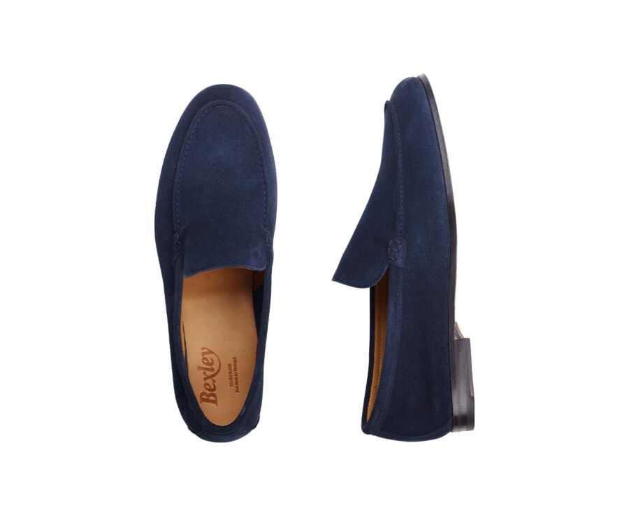Mocassin homme Velours Navy - BACENO