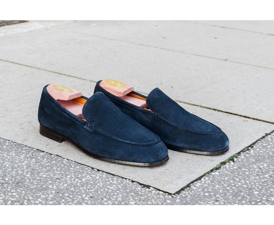 Mocassin homme Velours Navy - BACENO