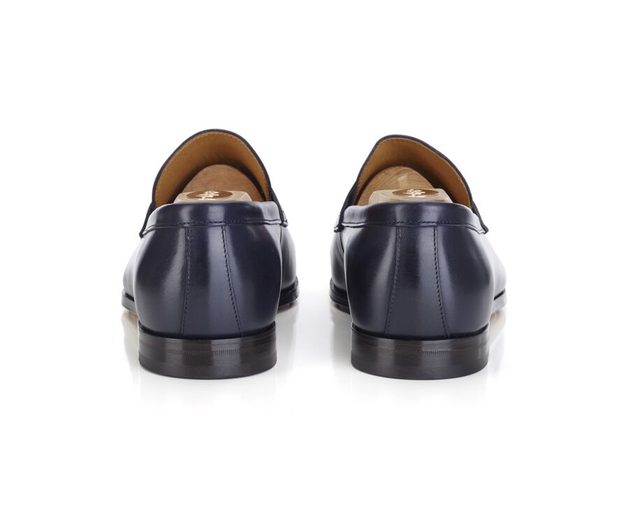 Mocassin pour Homme cuir Navy Patiné - DERYBROOK