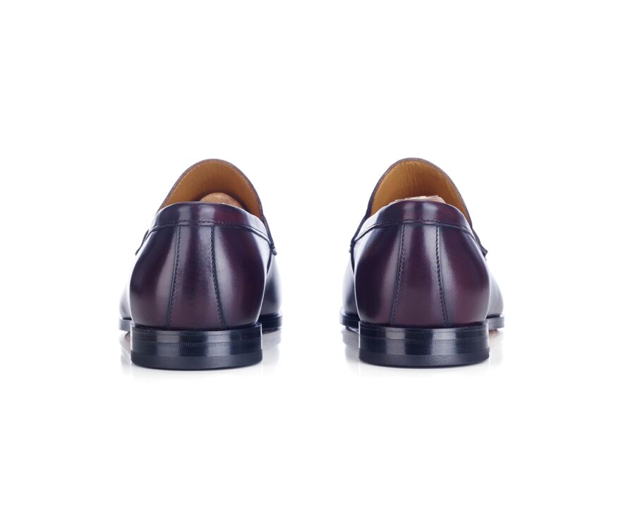 Mocassin pour Homme cuir Bordeaux Patiné - DERYBROOK