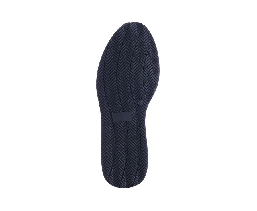 Sneakers homme - Velours Beige et Marine - NIRRANDA II