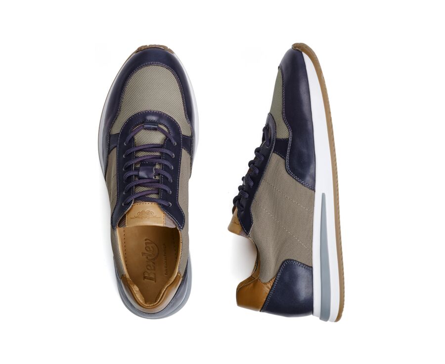 Sneakers homme - Réglisse Patiné et Kaki - NIRRANDA II