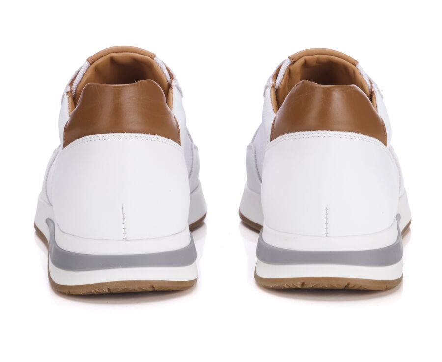 Sneakers homme - Cuir et Velours Blanc - NIRRANDA II