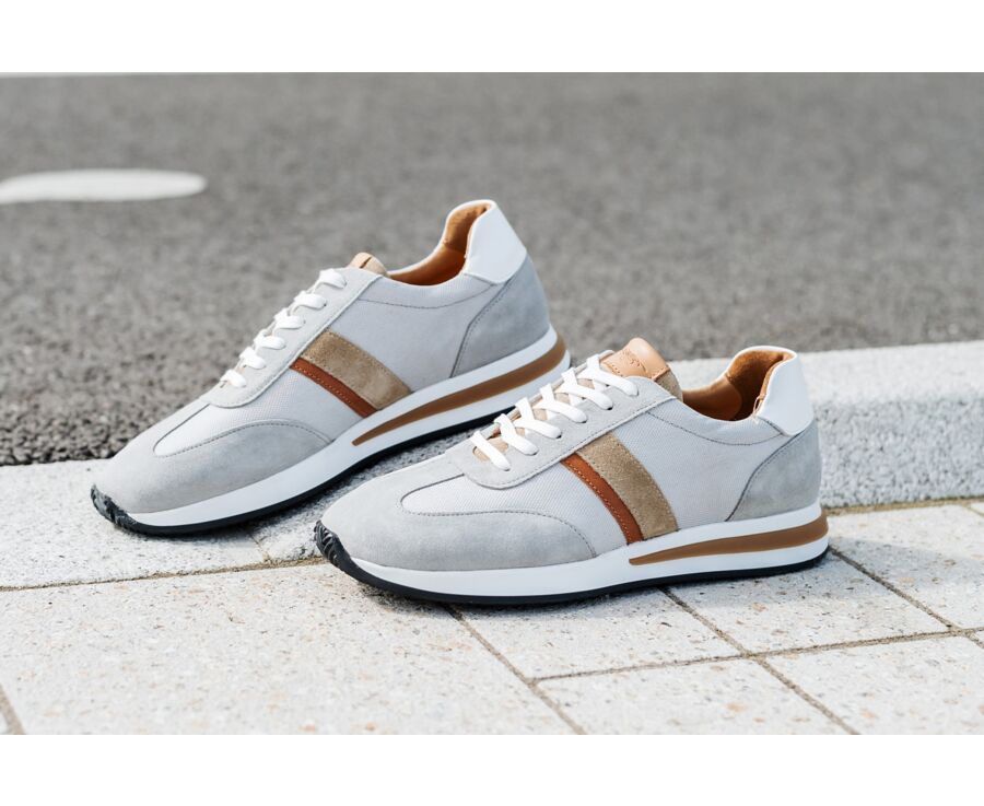 Sneakers homme Gris Clair et Beige  - KEILIRA