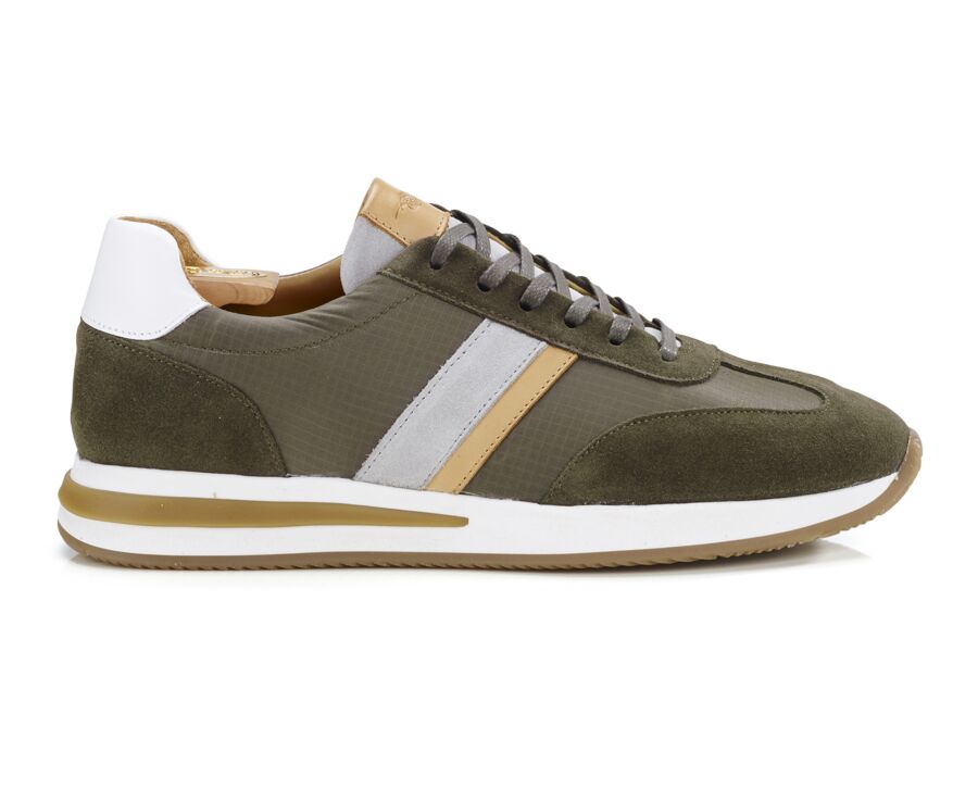 Sneakers homme Kaki et Chamois - KEILIRA