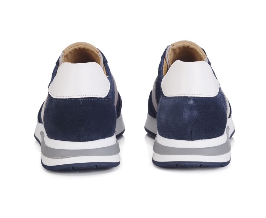 Sneakers homme Velours Marine et Blanc - KEILIRA