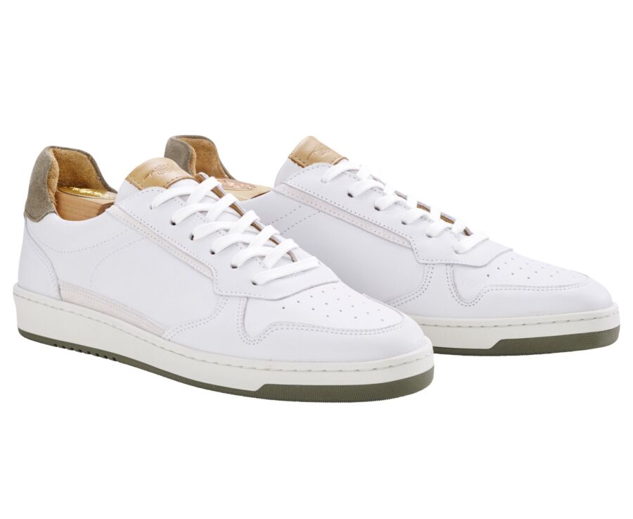Sneakers cuir homme Blanc craie - KOLORA