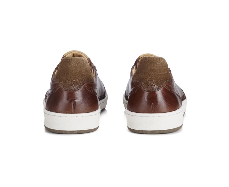 Sneakers cuir homme Chocolat Patiné - KOLORA