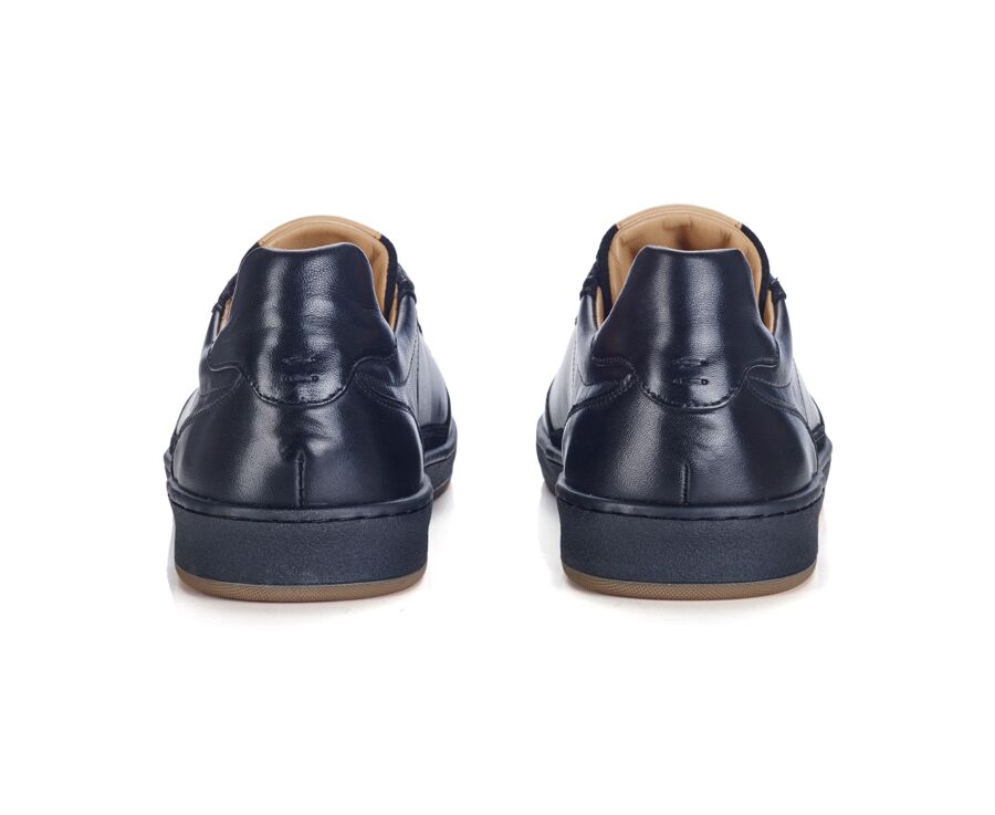 Sneakers cuir homme - Noir - KOLORA