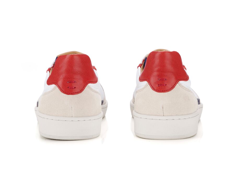 Sneakers cuir homme Bleu Blanc et Rouge - KOLORA