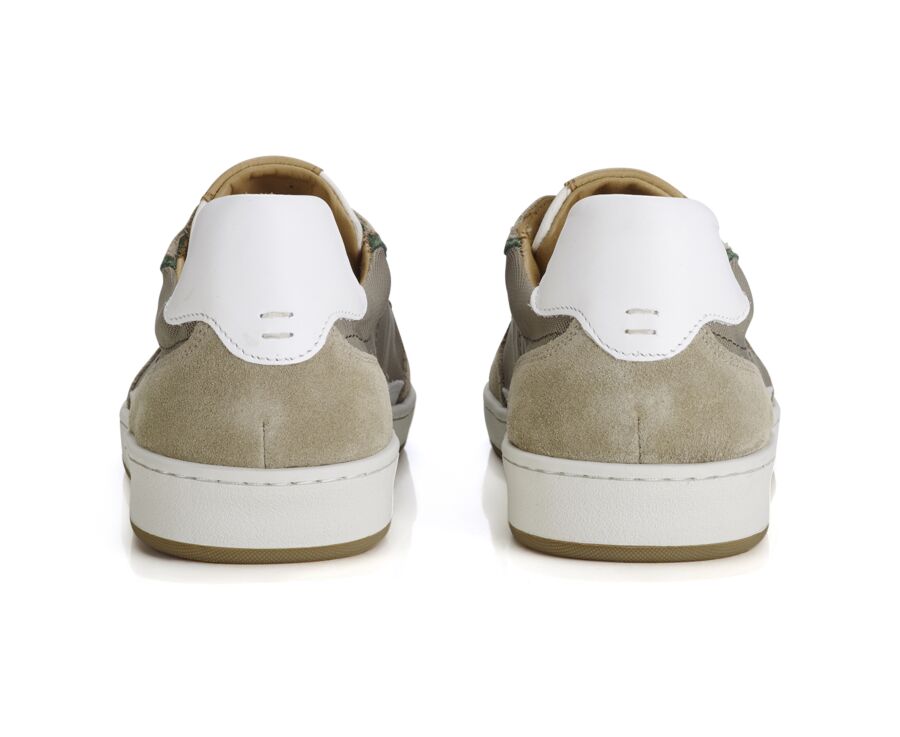 Sneakers cuir - Velours Beige - KOLORA