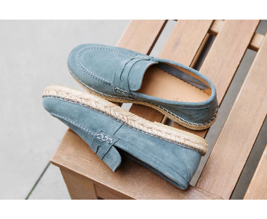 Mocassin homme Velours Eucalyptus - PANAREA