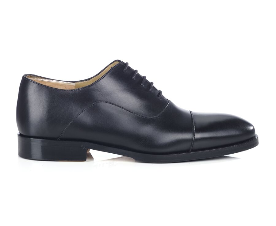 Richelieu homme Noir semelle cuir avec patin - GRAKLEY