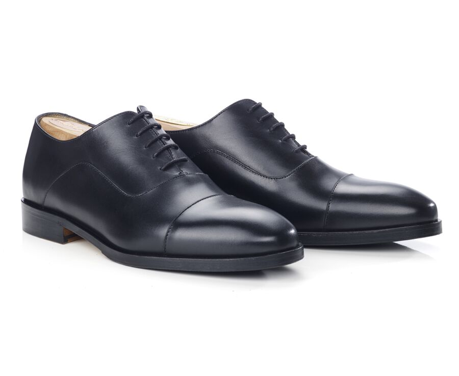 Richelieu homme Noir semelle cuir avec patin - GRAKLEY