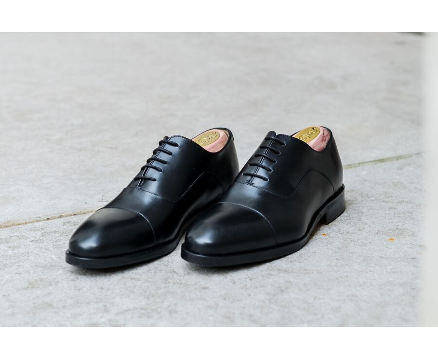 Richelieu homme Noir semelle cuir avec patin - GRAKLEY