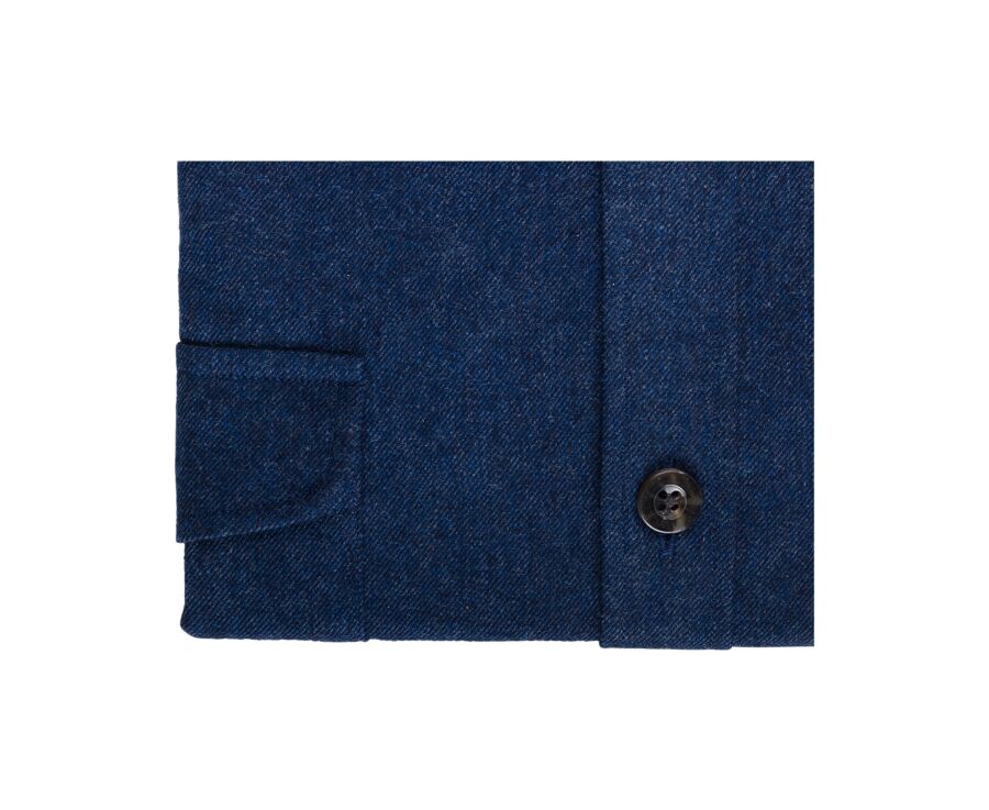 Surchemise en flanelle Navy - THÉODÉRIC