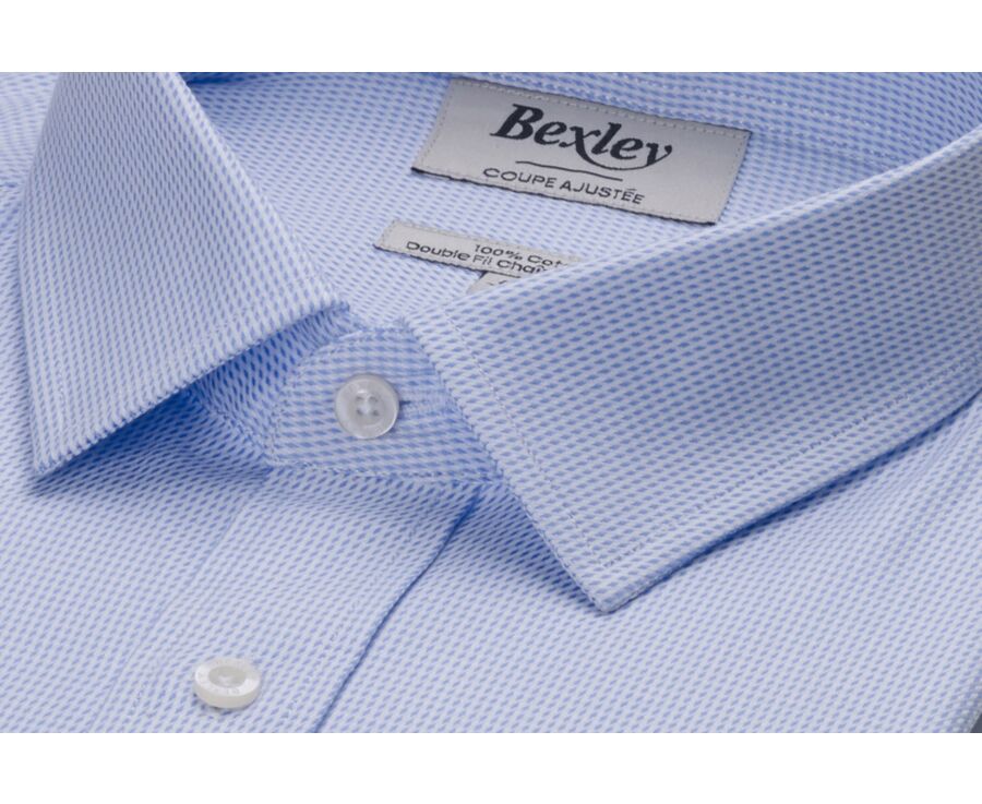 Chemise homme blanche et  bleu clair - SYLVÉNIAS
