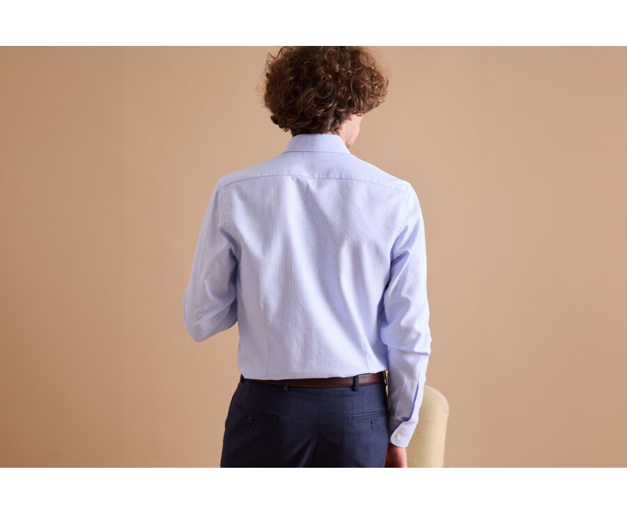 Chemise homme blanche et  bleu clair - SYLVÉNIAS