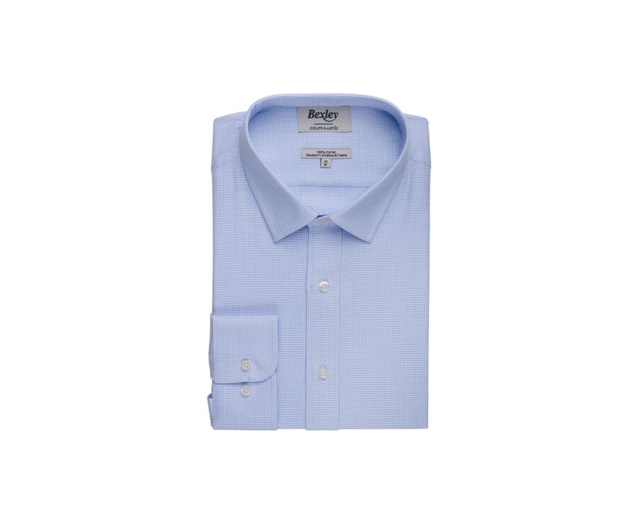 Chemise homme blanche et  bleu clair - SYLVÉNIAS