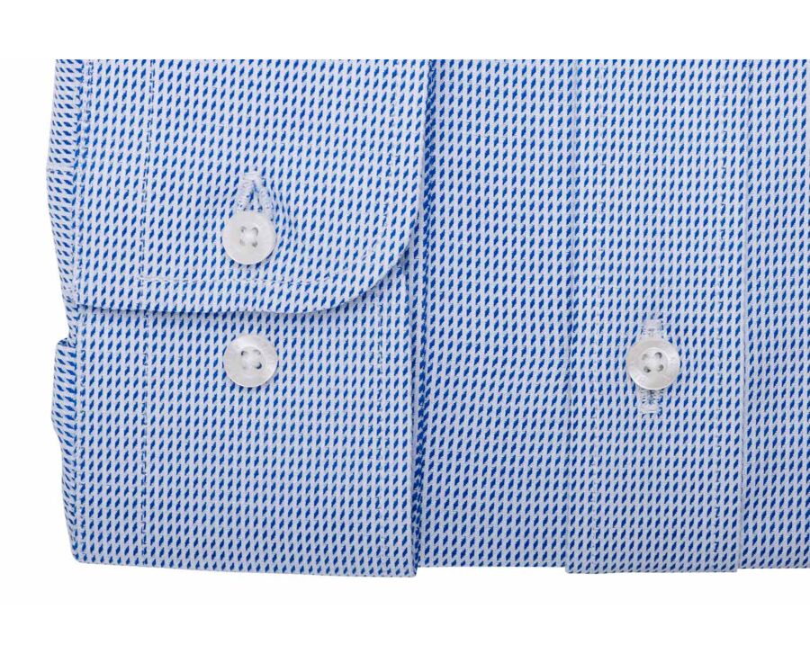 Chemise homme bleu ocean en twill effet chiné - SYLVÉNIAS