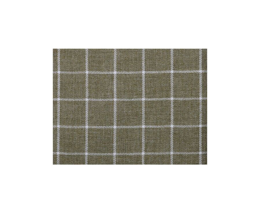 Chemise Flanelle coton Vert army et blanc - ANSILIEN