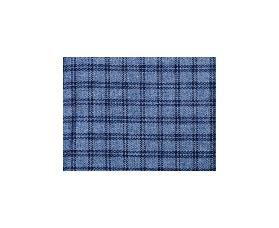 Chemise Flanelle coton Bleu chiné et navy - SYLVÉNIUS