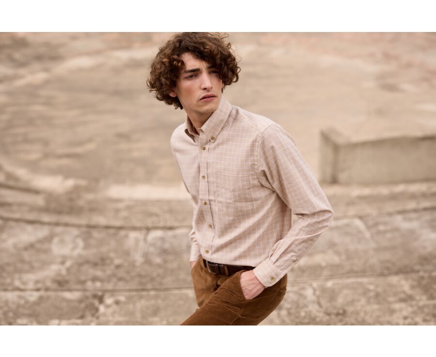Chemise Beige et Blanc  - VALDEN