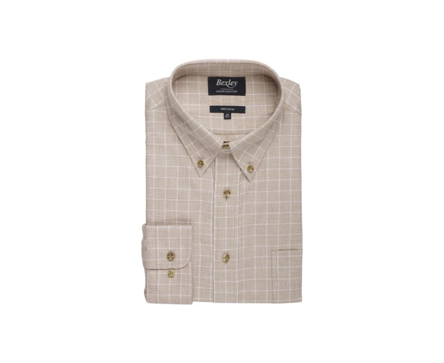 Chemise Beige et Blanc  - VALDEN