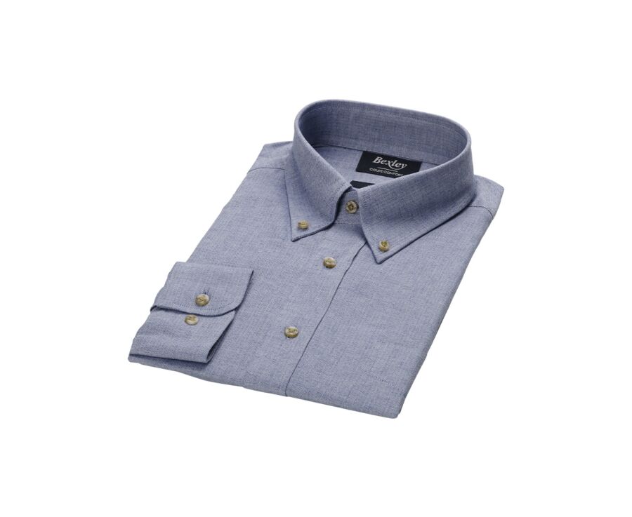 Chemise en Flanelle Bleu Denim pour Homme - VARICK