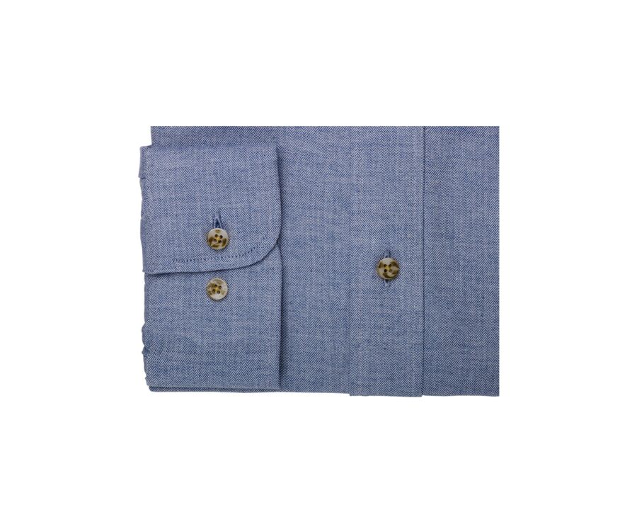 Chemise en Flanelle Bleu Denim pour Homme - VARICK