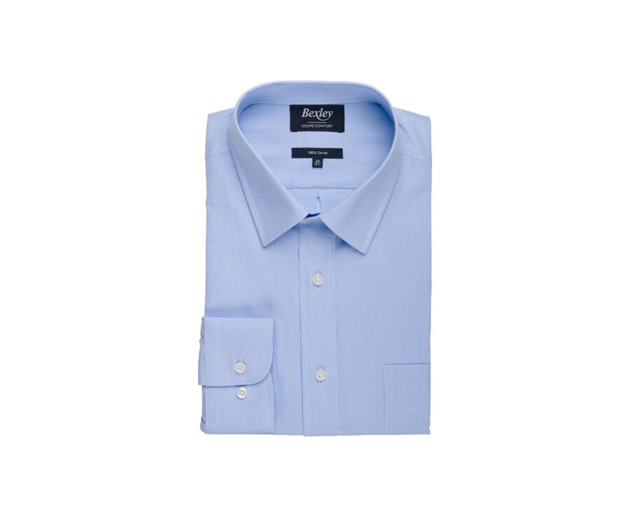 Chemise Oxford - Rayures Bleu Ciel - CLAUDIARD