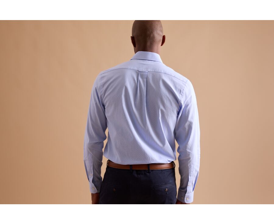 Chemise Oxford - Rayures Bleu Ciel - CLAUDIARD