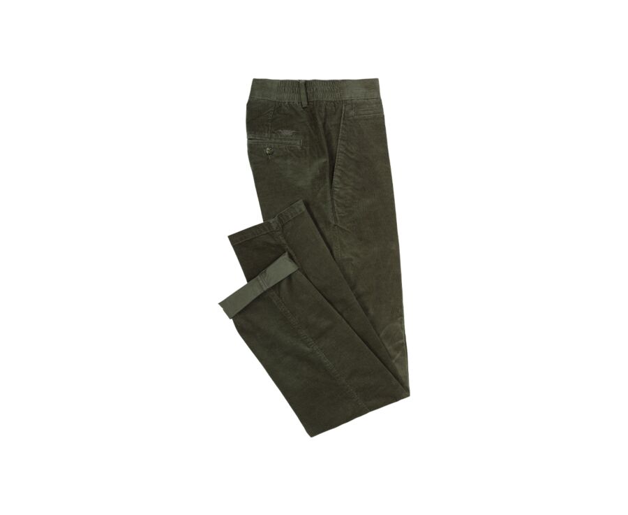 Pantalon Chino Velours Vert Foncé - KHYLER