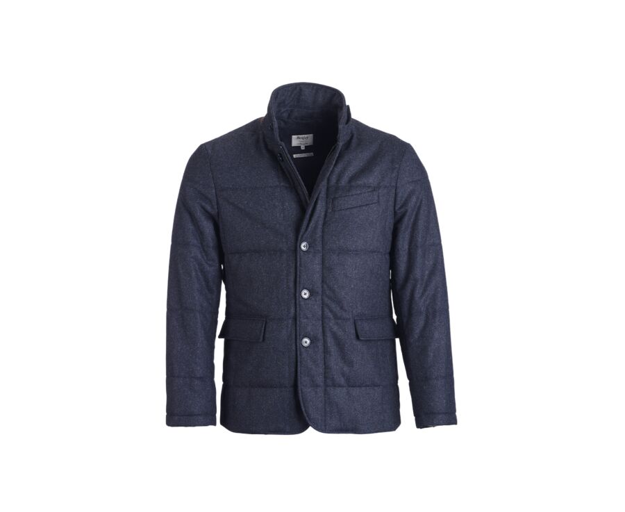 Veste matelassée homme Bleu foncé chiné - THÉOPHILE