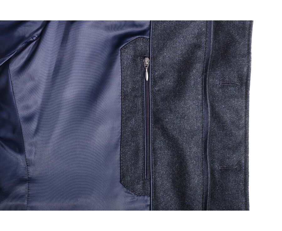 Veste matelassée homme Bleu foncé chiné - THÉOPHILE