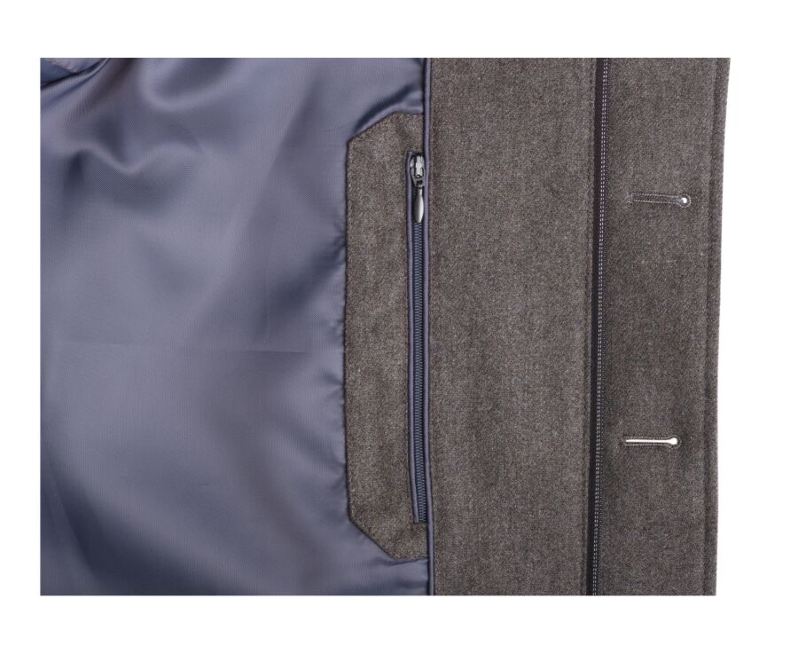 Veste matelassée homme Taupe Foncé chiné - THÉOPHILE