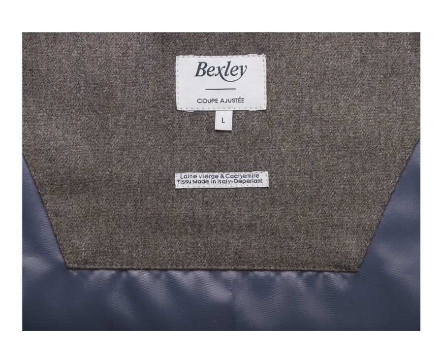 Veste matelassée homme Taupe Foncé chiné - THÉOPHILE