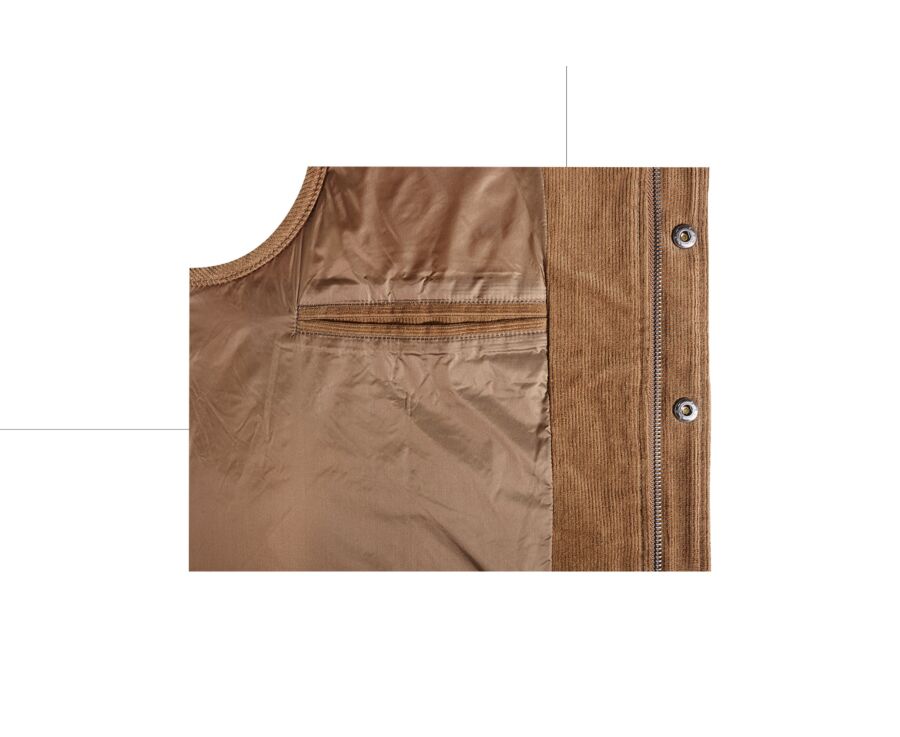 Doudoune en velours pour homme - Kaki - HILMAR