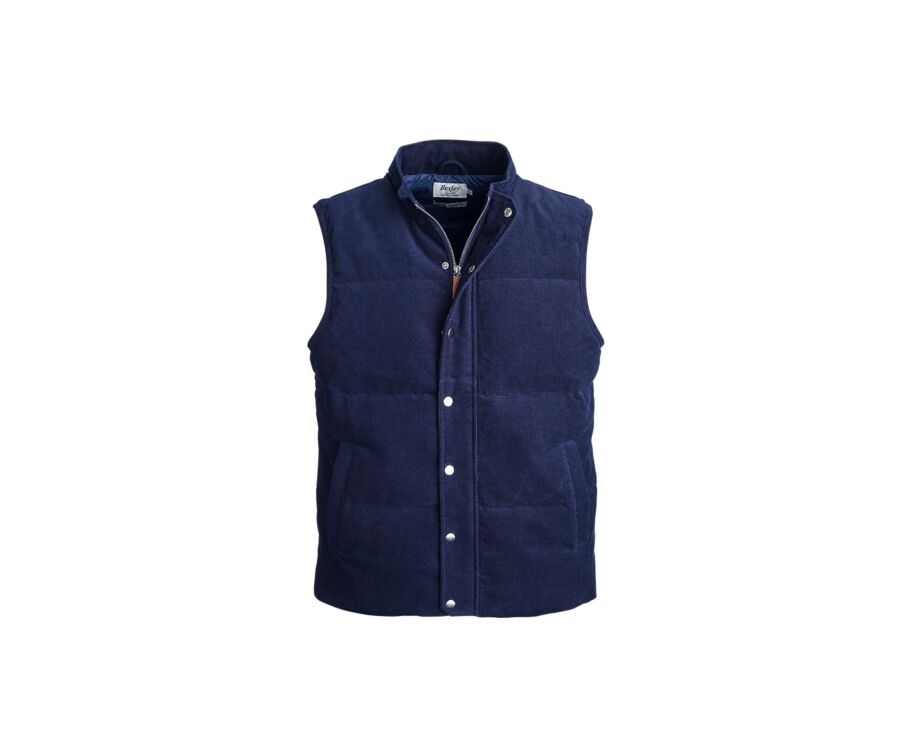 Doudoune en velours pour homme - Navy - HILMAR