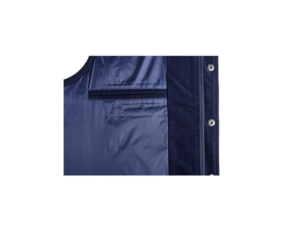 Doudoune en velours pour homme - Navy - HILMAR