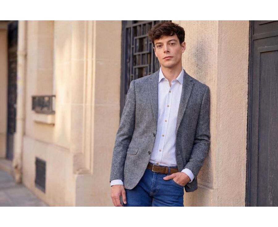 Blazer homme Gris Bleu - LAURIAN