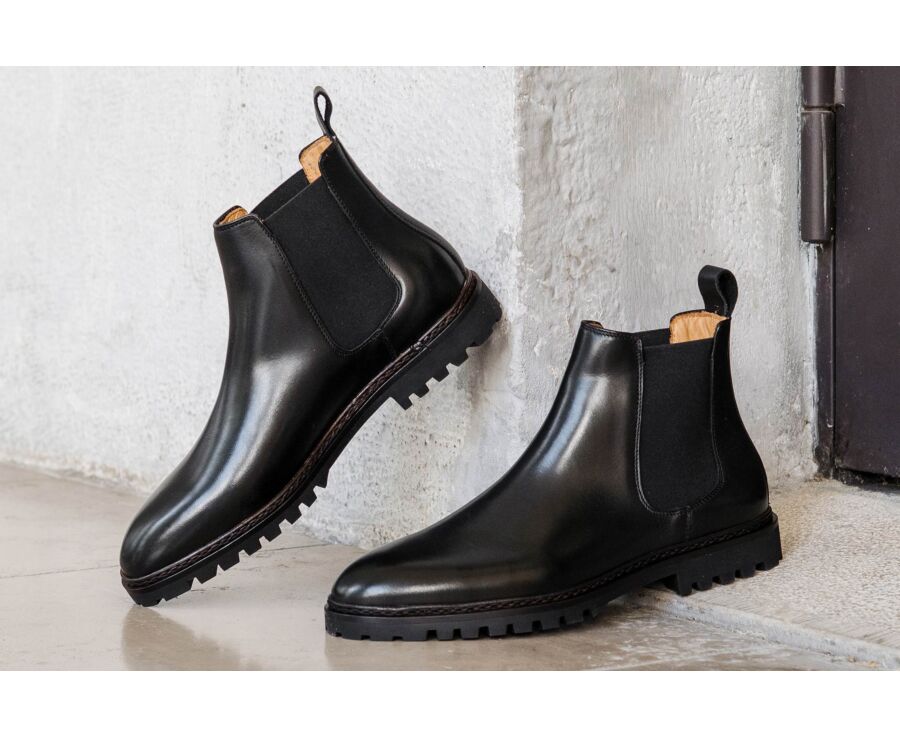 Chelsea boots homme - Noir - WALTERSTON GOMME