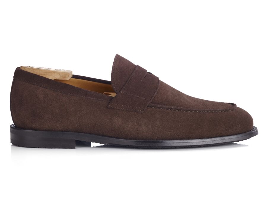 Mocassin homme Velours Brun - DERYBROOK