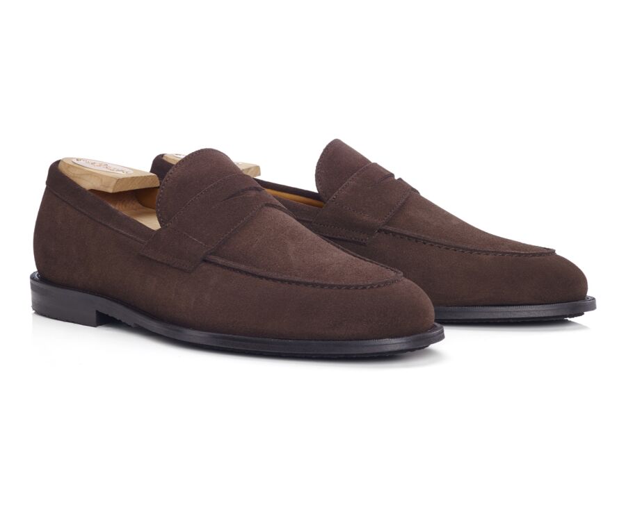 Mocassin homme Velours Brun - DERYBROOK